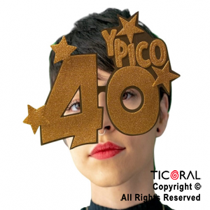 Anteojo 40 aos y pico con estrellas oro x 1
